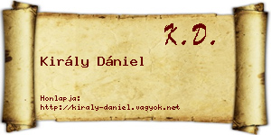 Király Dániel névjegykártya
